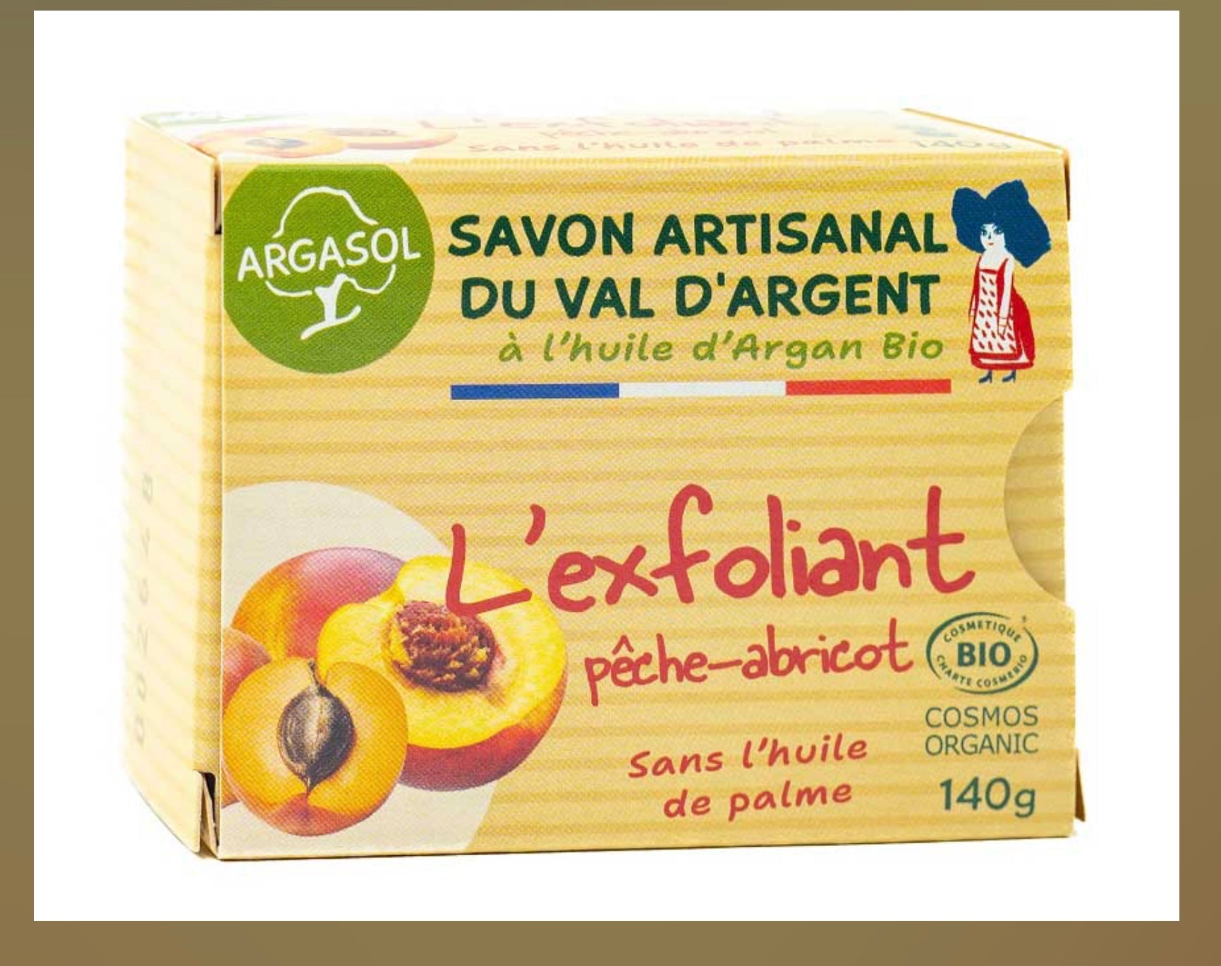 Savon Bio exfoliant pêche-abricot