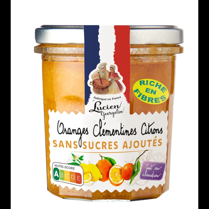 Confiture Oranges, Clémentines, Citrons (sans sucres  ajoutés)