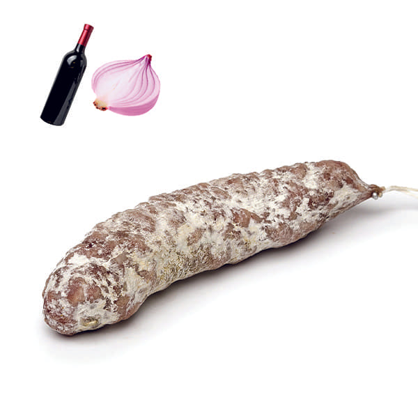 Saucisson Vigneron (vin rouge et oignons)