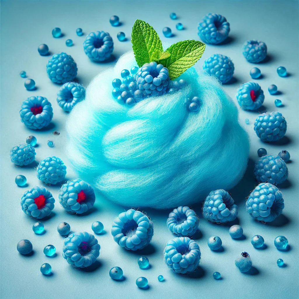 Barbe à Papa Framboise bleue acidulée
